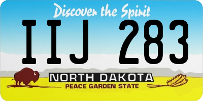ND license plate IIJ283