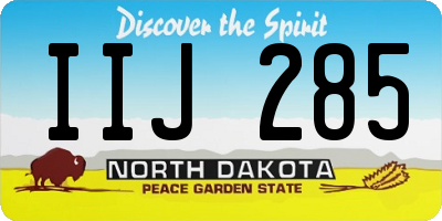 ND license plate IIJ285