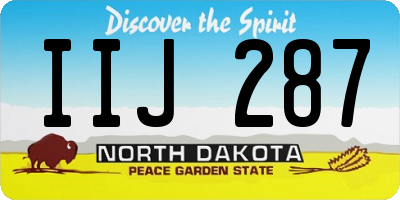ND license plate IIJ287