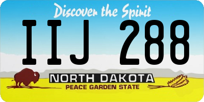 ND license plate IIJ288
