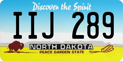 ND license plate IIJ289
