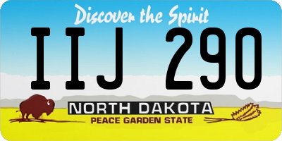 ND license plate IIJ290