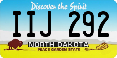 ND license plate IIJ292
