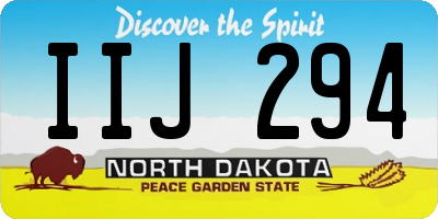 ND license plate IIJ294