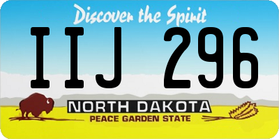 ND license plate IIJ296