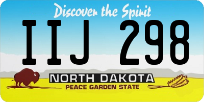 ND license plate IIJ298