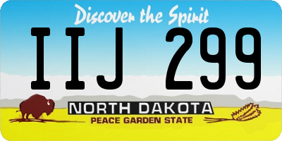 ND license plate IIJ299