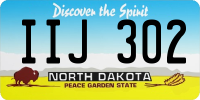 ND license plate IIJ302