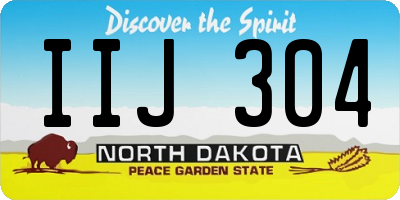 ND license plate IIJ304
