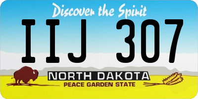 ND license plate IIJ307