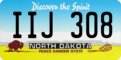 ND license plate IIJ308