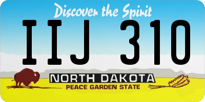 ND license plate IIJ310