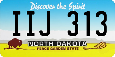 ND license plate IIJ313