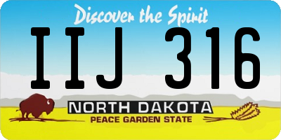 ND license plate IIJ316
