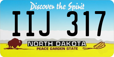 ND license plate IIJ317