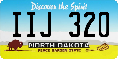 ND license plate IIJ320