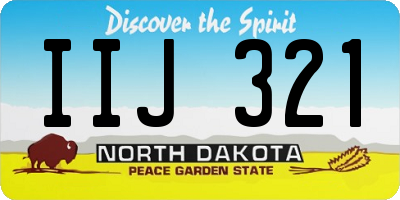 ND license plate IIJ321