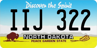 ND license plate IIJ322