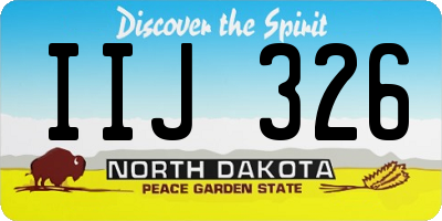 ND license plate IIJ326
