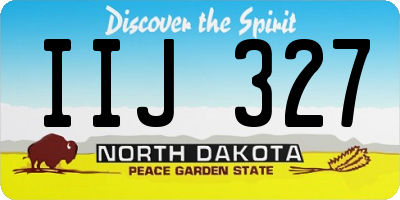 ND license plate IIJ327