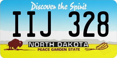 ND license plate IIJ328