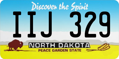 ND license plate IIJ329
