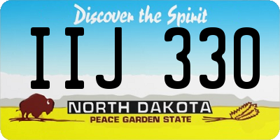 ND license plate IIJ330