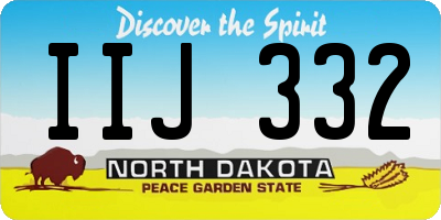 ND license plate IIJ332