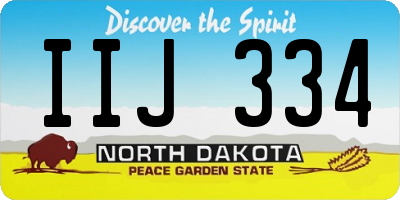ND license plate IIJ334