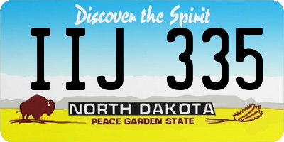 ND license plate IIJ335