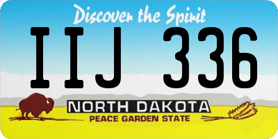 ND license plate IIJ336