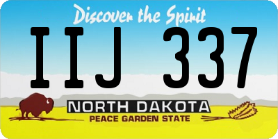 ND license plate IIJ337