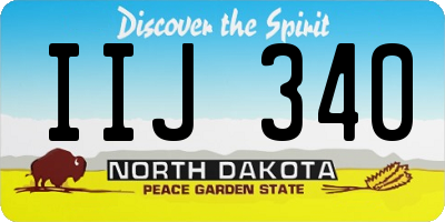 ND license plate IIJ340