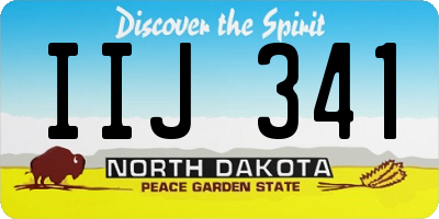 ND license plate IIJ341