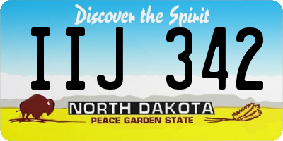 ND license plate IIJ342