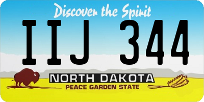 ND license plate IIJ344