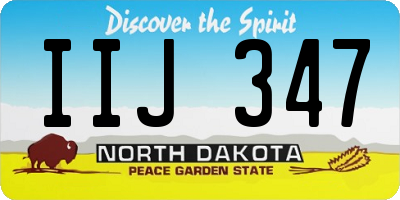 ND license plate IIJ347