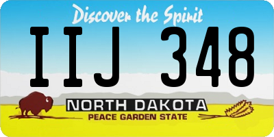 ND license plate IIJ348