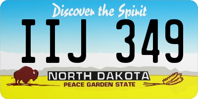 ND license plate IIJ349