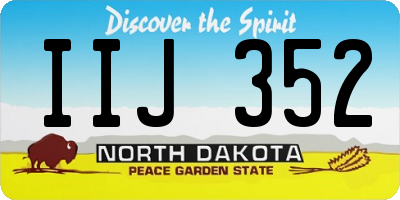 ND license plate IIJ352