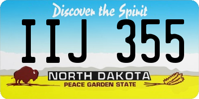 ND license plate IIJ355