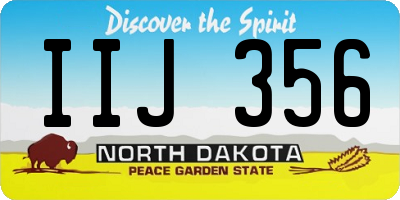 ND license plate IIJ356