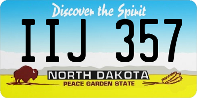 ND license plate IIJ357