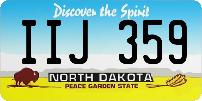 ND license plate IIJ359