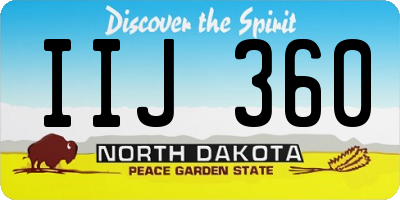 ND license plate IIJ360