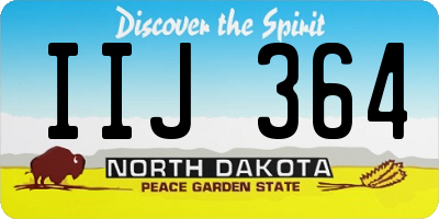 ND license plate IIJ364