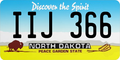 ND license plate IIJ366