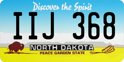 ND license plate IIJ368