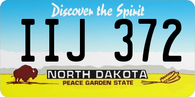 ND license plate IIJ372