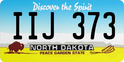 ND license plate IIJ373